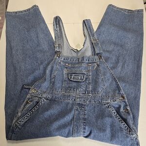St Johns Bay Authentic Blue Cotton Denim Garden Overalls Size 22